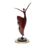 Joy of Dance by D. E. McDermott, Bronze with applied crimson patina, sold Dec 2024