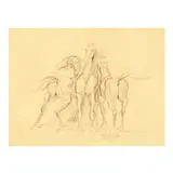 Equus Drawing by Michael M Hensley, Colored pencil on paper, sold Dec 2024