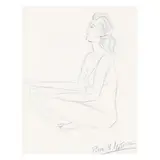 Relaxing Rhonda by Pierre Matisse, Pencil on paper, sold Dec 2024