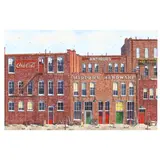 Back Door Cityscape II by Larry Miller, Watercolor on paper, sold Dec 2024