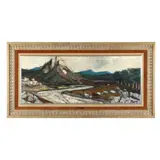 Village en Montagne by Charles Levier, Oil on canvas, sold Dec 2024
