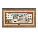 French Village Scene by Charles Levier, Oil on panel, sold Dec 2024