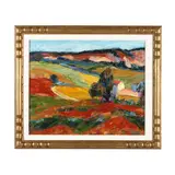 Landscape by Anna Costa, Oil on Masonite, sold Dec 2024