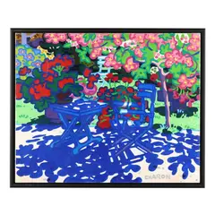 Sunlit Garden Vignette by Guy Charon, Oil on canvas, sold Dec 2024