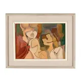 Abstract of Party by Manierre Dawson, Oil on basswood, sold Dec 2024