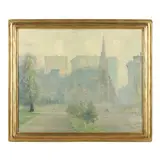 Early Morning, Park Street Church, Boston by Arthur Clifton Goodwin, Oil on canvas (lined), sold Dec 2024