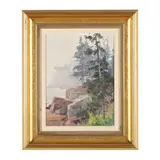 Fog at Ottercliff by Michael Graves, Oil on canvas, sold Dec 2024