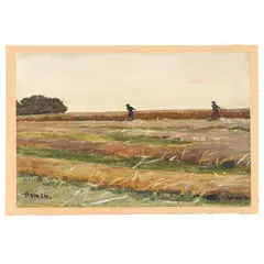 The Reapers by Winslow Homer, Watercolor and gouache on paper mounted to cardboard, sold Dec 2024