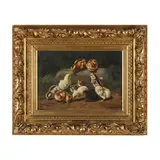 Little Pets by Arthur Fitzwilliam Tait, Oil on canvas, sold Dec 2024