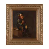 A Young Urchin by John George Brown, Oil on canvas, sold Dec 2024