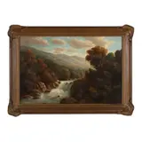 Waterfall by Thomas Bartholomew Bailey Griffin, Oil on canvas (lined), sold Dec 2024