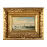 Long Island Sound by William Wilson Cowell, Oil on panel, sold Dec 2024