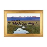Where the Buffalo Roam by Nathan Solano, Oil on panel, sold Dec 2024