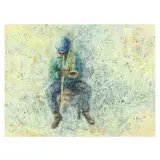 Music Man by John Kolb McIver, Watercolor on textured paper, sold Dec 2024