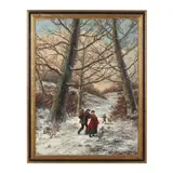 The Winter Escape by Johannes Hermanus Barend Koekkoek, Oil on canvas, sold Dec 2024