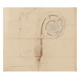 Design for a Bishop's Crozier by William Butterfield, Ink, sold Dec 2024