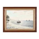 The Virginia First Landing by Sidney E. King, Oil on canvas, sold Dec 2024