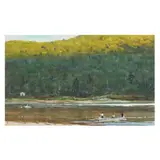 Canoe with Three Figures by Ogden Pleissner, Watercolor and gouache on paper, sold Nov 2024