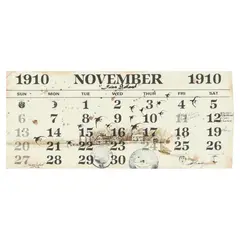 Swan Island Study by Bob Timberlake, Ink and ink wash on a calendar sheet dated 1910, sold Nov 2024