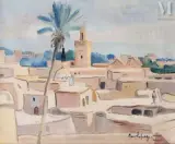 Paysage, Taroudant by Pierre Lepage, Huile sur toile d'origine, sold Jun 2025