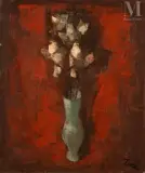 Bouquet de fleurs by Rafel Tona, Huile sur toile, sold Jun 2025