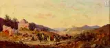 Caravane passant devant un marabout by Edmond-Edouard Lapeyre, Huile sur toile d'origine, sold Jun 2025