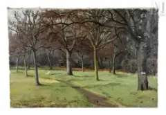 Verger en févruer 1936 by Jean Viollier, Huile sur toile, sold Feb 2025