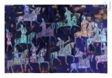 Purple night hunt by Reza Derakshani, Huile sur toile, sold Jul 2024