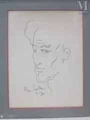 Autoportrait by Jean Cocteau, Lithographie, sold Feb 2022