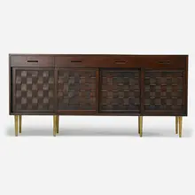 Woven-front Cabinet by Edward Wormley, sold Jan 2017