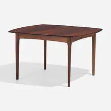 Dining table by Arne Vodder, c. 1965, rosewood, teak, sold Nov 2022