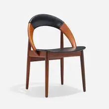 Rare chair by Arne Hovmand-Olsen, c. 1965, teak, vinyl, sold Nov 2022