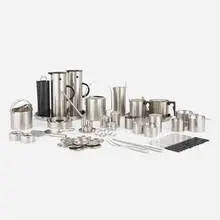 Cylinda collection by Arne Jacobsen, 1967, stainless steel, sold Nov 2022