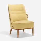 Lounge chair by Bertil Fridhagen, c. 1950, wool upholstery, beech, sold Nov 2022