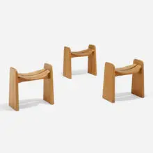 Jotne stools, set of three by Gilbert Marklund, c. 1970, pine, sold Nov 2022