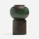 Vase by Stig Lindberg, 1970, glazed stoneware, sold Nov 2022