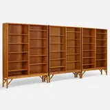 Bookcases, set of three by Børge Mogensen, c. 1945, oak, sold Nov 2022