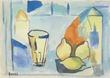 Stillleben mit Becher und Zitronen by Francicsco Bores, watercolor, offered Dec 2024