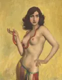Tänzerin by Marcel René von Herrfeldt, oil on canvas, sold Dec 2024