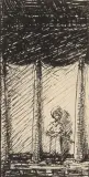 Der Haremswächter by Alfred Kubin, ink, sold Dec 2024