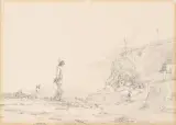Pioneer by Boris Sveshnikov, 1951, ink, sold Dec 2024