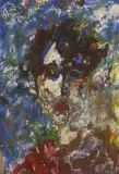 Portrait der Madame Magalof by Anatoly Timofeevic Zverev, 1961, gouache, sold Dec 2024