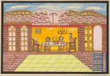 eigentlich Shalom Moskovitz (Safed 1887–1980 Safed) "Sabbat in Safed by Shalom Moskovitz, tempera, sold Dec 2024