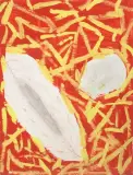 KOPFFLEISCHTELLER by Tone Fink, 1986, mixed media, sold Dec 2024