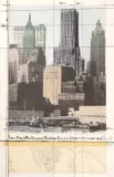 Lower Manhatten Wrapped Buildings Project for 2 Broadway 20 Exchange Place by Christo, color lithograph, offered Dec 2024