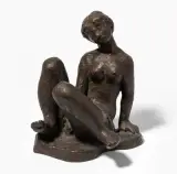 Sitzender Akt by Robert Couturier, bronze, sold Dec 2024