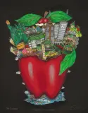 Deliciously New York by Charles Fazzino, color lithograph, sold Dec 2024