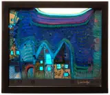 Fall in Cloud - Fall in Fog - Fall out by Friedensreich Hundertwasser, 1979, acrylic, offered Dec 2024