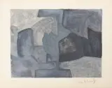 Composition grise by Serge Poliakoff, 1966, color lithograph, sold Dec 2024