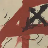 A4 by Antoni Tàpies, 1985, pencil, sold Dec 2024